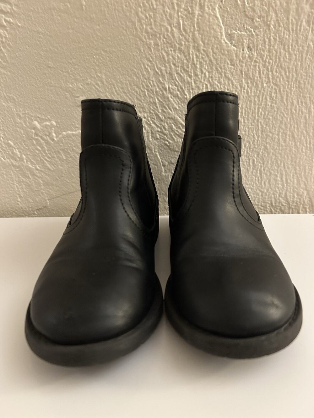 Wonder Nation Unisex Kids Chelsea Ankle Boot Black Synthetic Zipper US 11